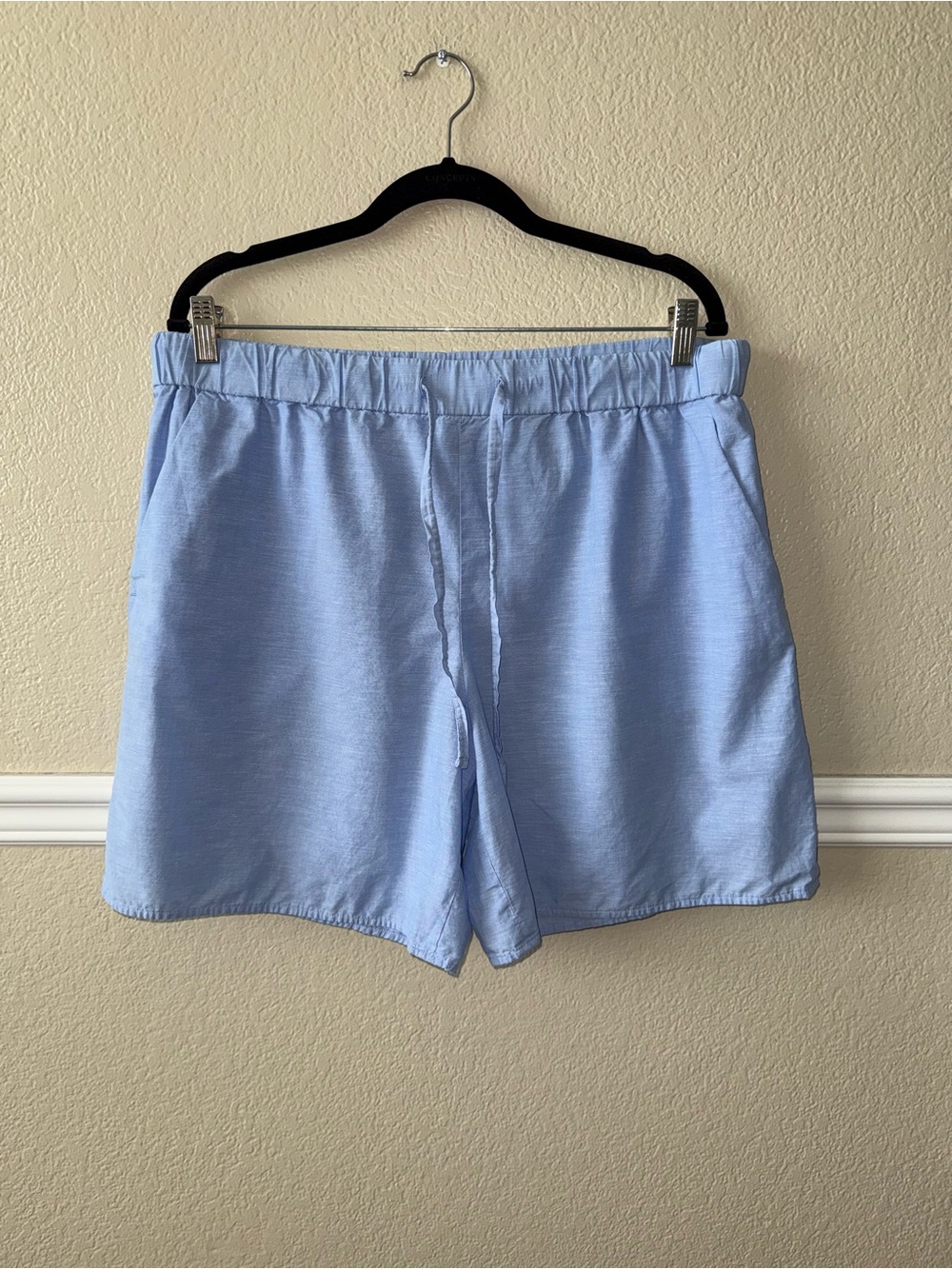 COS Cotton Linen Blend Lightweight Shorts Blue Men’s Large